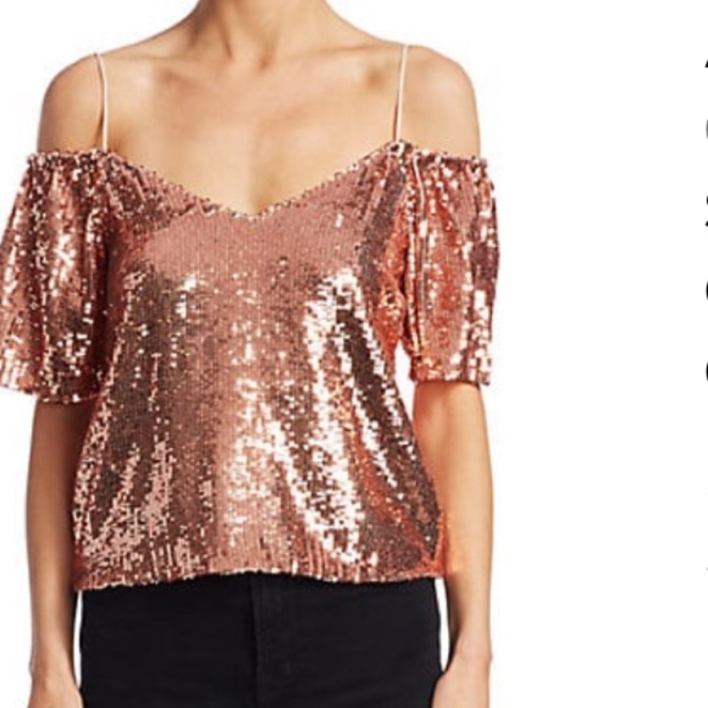 Alice + Olivia Agatha cold shoulder top
